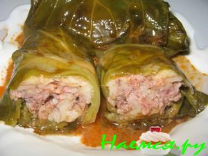 Голубцы по-винницки с начинкой из мяса и блинчиков