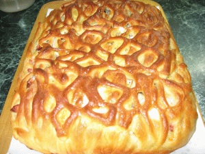 Пирог с копченной курицей