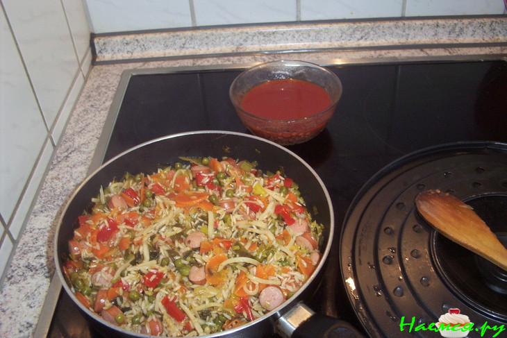 Овощи с рисом и паприкой Овощи с рисом и паприкой