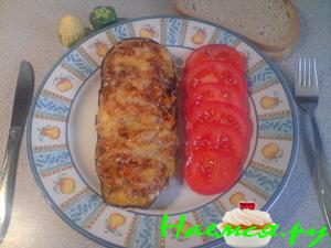Баклажаны фаршированные фаршем и овощами