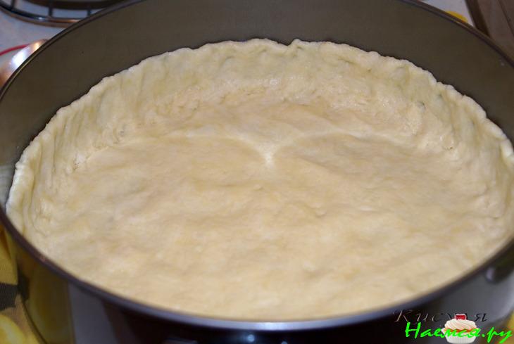 Творожно-абрикосовый пирог с миндалём