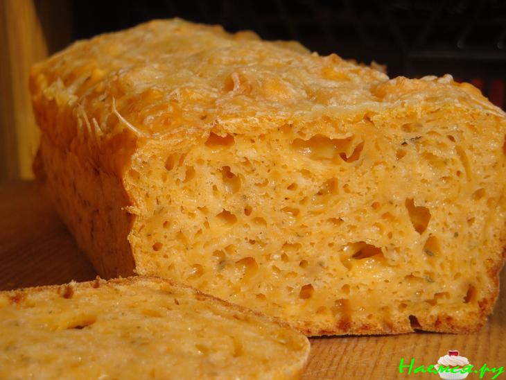 Сырный хлеб на пиве, без дрожжей