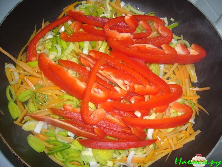 Бамия с овощами и имбирем Бамия с овощами и имбирем