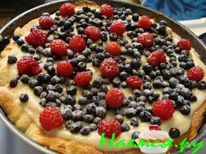 Творожно-ягодный пирог