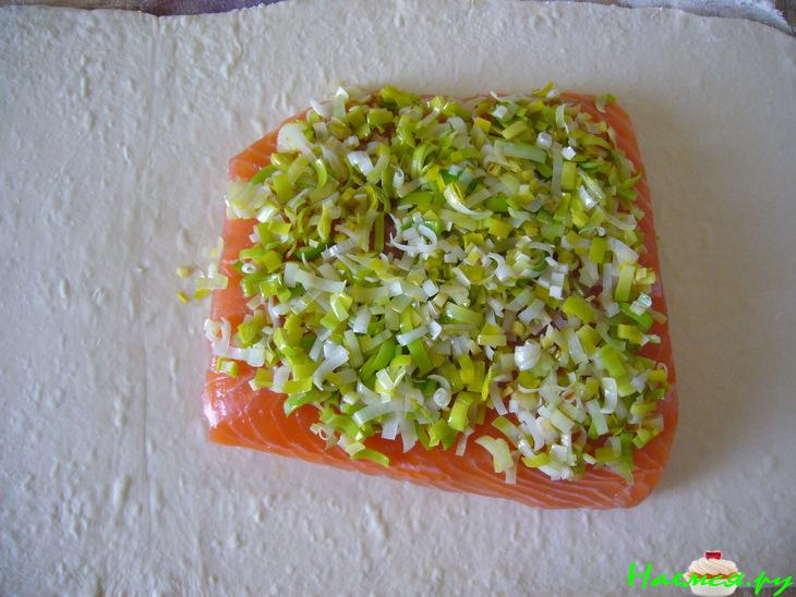 Рыбный пирог с филе семги