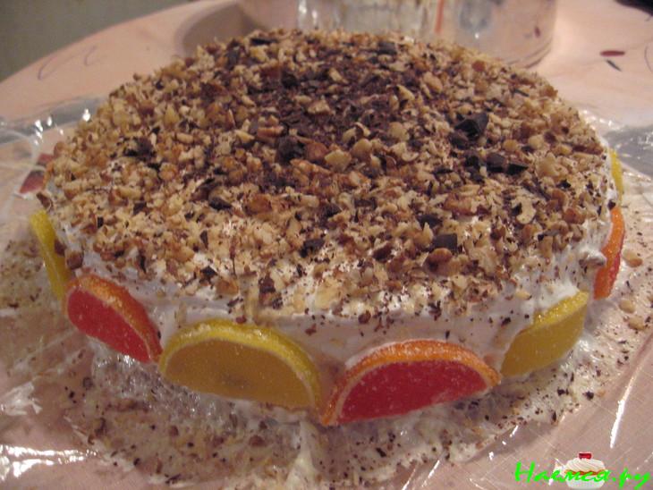 Торт с черносливом и грецкими орехами