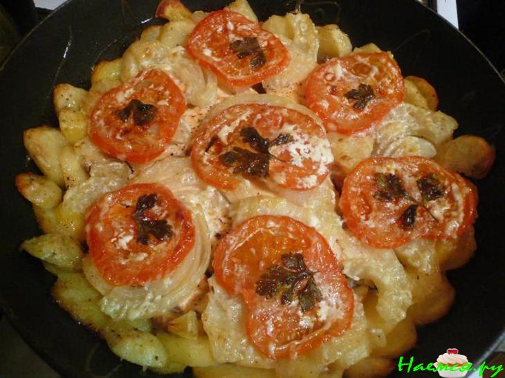 Рыба с овощами и картофелем