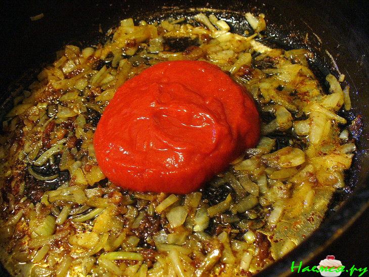 Печень с манго, лимоном и карри Печень с манго, лимоном и карри