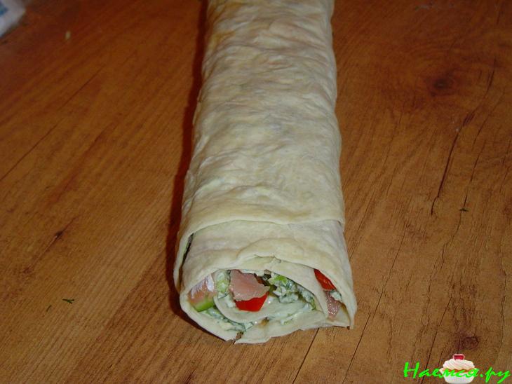 Рулет из лаваша с горбушей