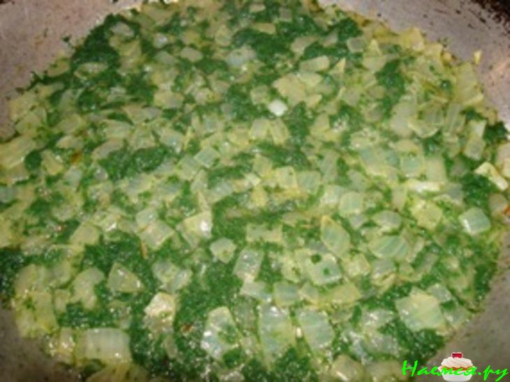 Печенка под зеленым соусом