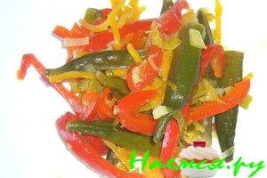 Бамия с овощами и имбирем Бамия с овощами и имбирем