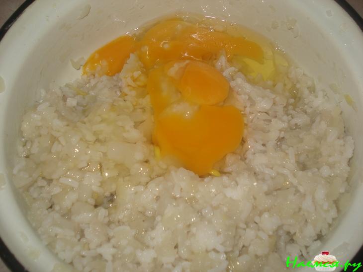 Котлеты из кальмаров с рисом