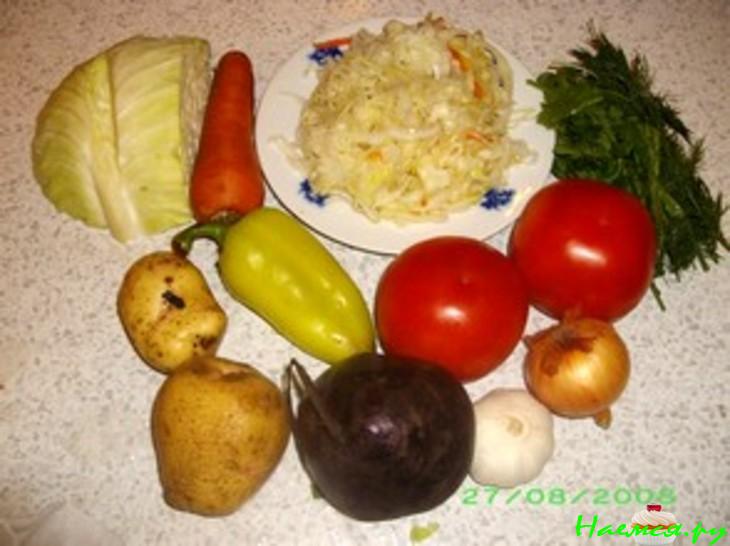 Борщ постный (мой вариант)