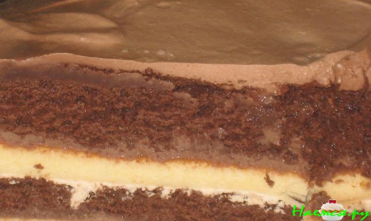 Торт брауни с трюфельной прослойкой и кофейным кремом "Очарование"