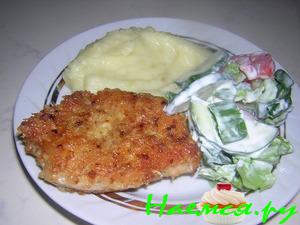 Свинина в сырной панировке