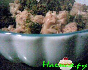 Цветная капуста и брокколи, запеченные в духовке (постный гарнир или теплый салат)