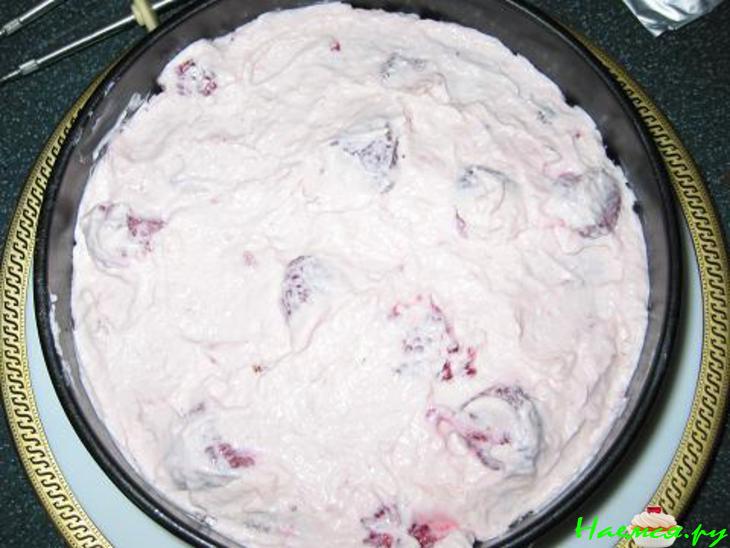 Малиново-шоколадный торт-суфле