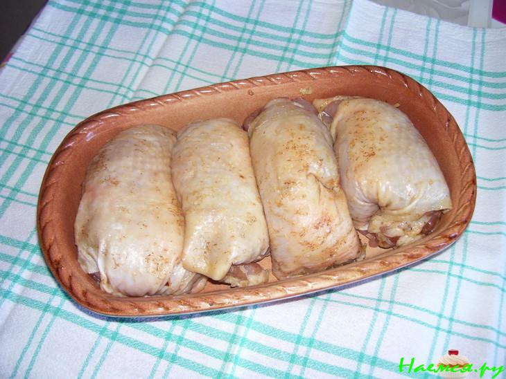 Рулетики куриные с морковью