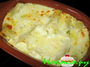 Каннеллони с курицей и грибами