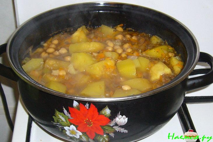 Суп-пюре с нутом и овощами