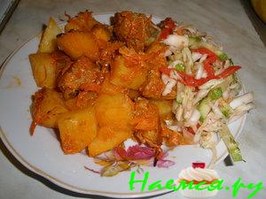 Мясо с картофелем в маринаде Мясо с картофелем в маринаде