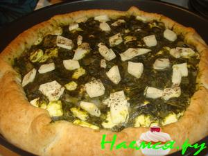 Пирог с зеленью и фетой
