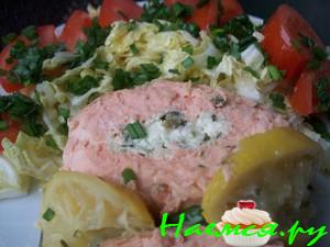 Лосось фаршированный