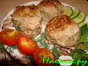 Мясо-фруктовые колобки