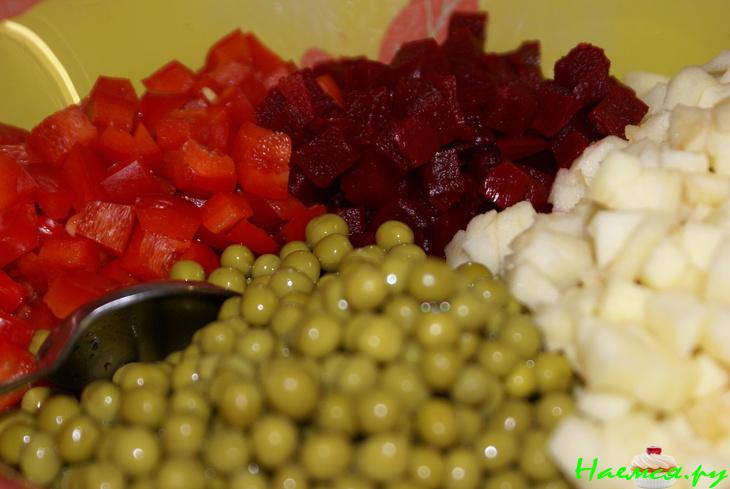 Лёгкий "винегрет" с селёдкой