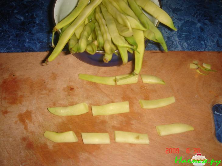 Тушеная стручковая фасоль (шпарагивка)