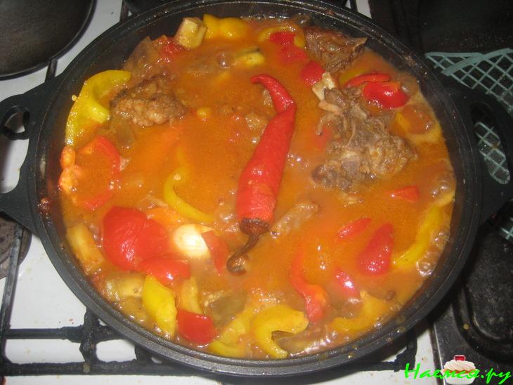 Рагу баранина с овощами