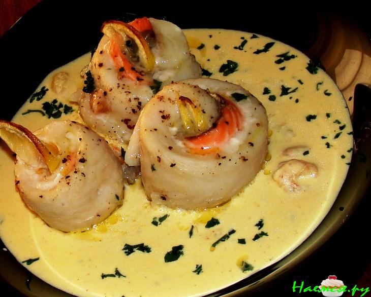 Морской язык с пикантным соусом