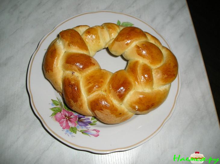 Пирог "Косичка с розами"