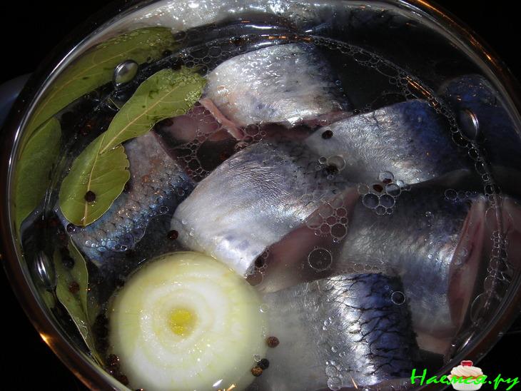 Селёдка тушеная в рассоле