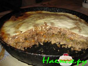 Запеканка из гречки с мясом и сыром Запеканка из гречки с мясом и сыром