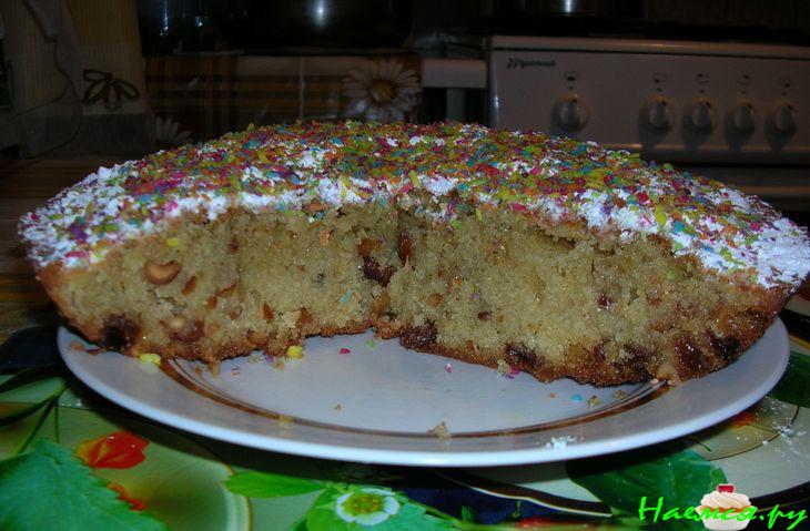 Кекс ореховый с изюмом