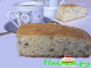 Пирог с имбирем и мятой