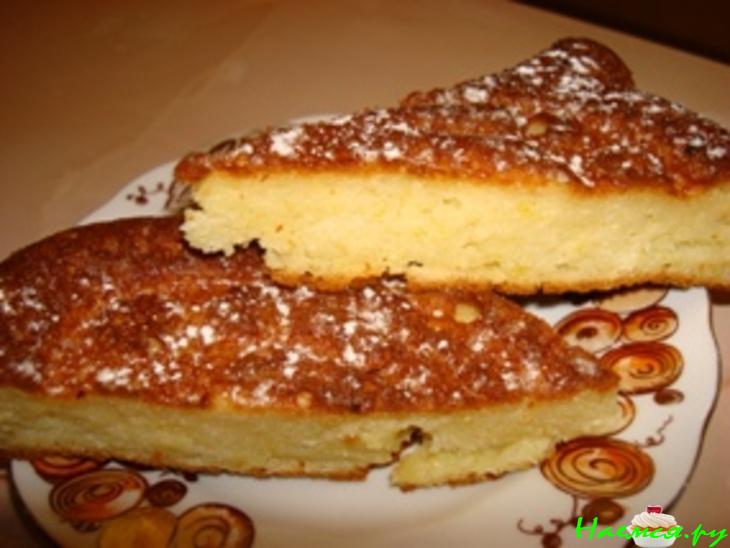 Пирог творожно-лимонный