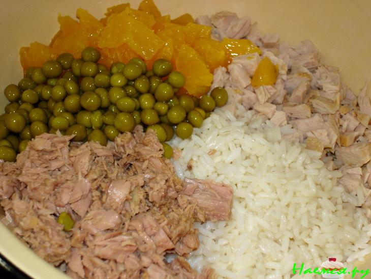 Салат по-итальянски из курицы с тунцом