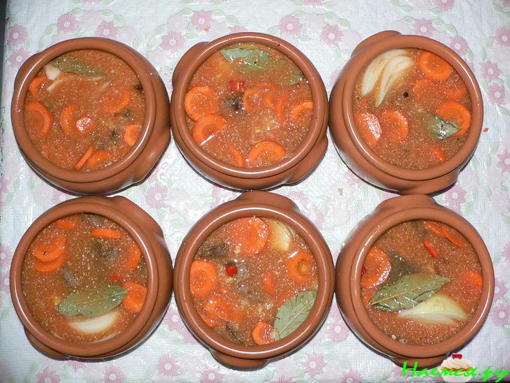 Чанахи с сушёными белыми грибами