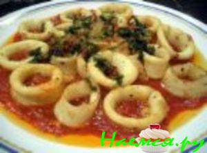 Кальмары по-быстрому в томатном масле