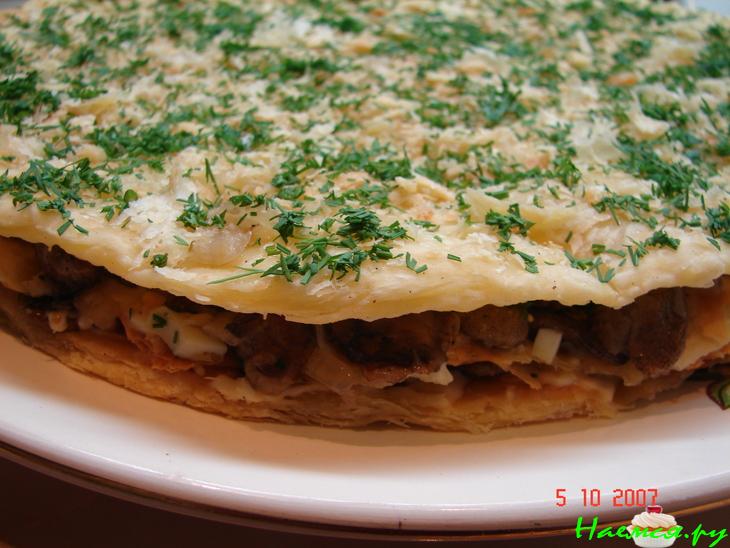 Несладкий грибной тортик Несладкий грибной тортик