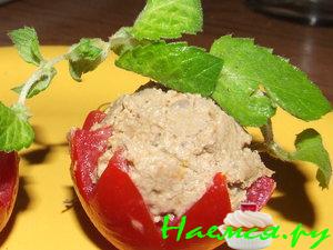 Паштет из печени цыплят, приготовленный без предварительной обжарки составляющих