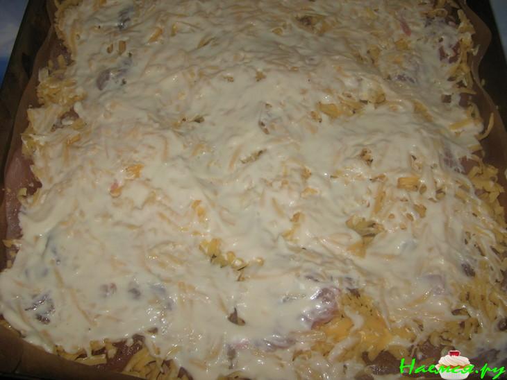 Куриная отбивная в майонезе с чесноком