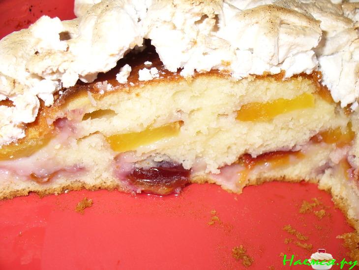 Пирог с персиками и сливами Пирог с персиками и сливами
