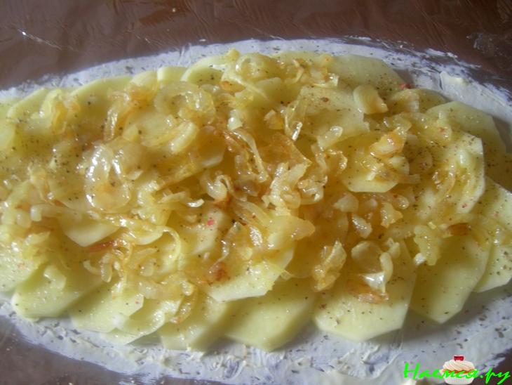 Кефаль запеченная с овощами в фольге