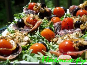 Салат с вяленым мясом (прошюто) Салат с вяленым мясом (прошюто)