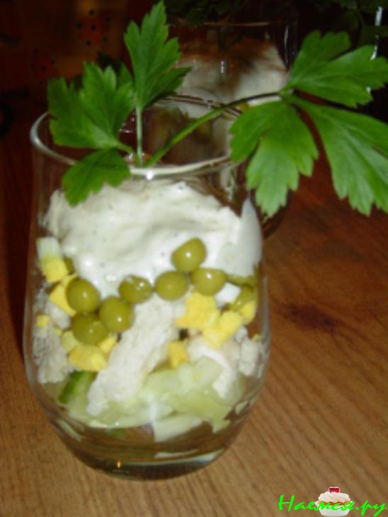 Салат-коктейль с курицей