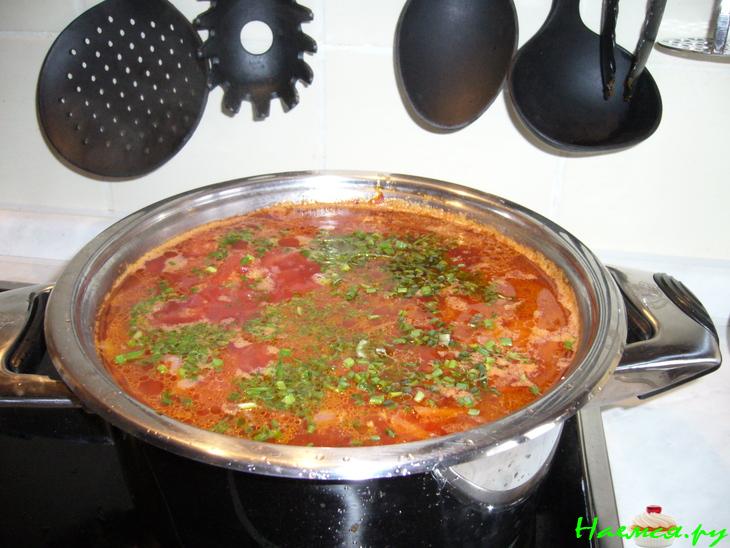 Постный украинский борщ