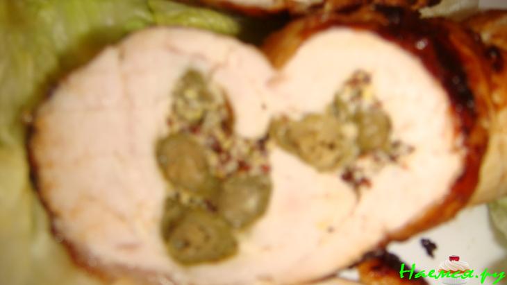 Куриные рулетики с каперсами и горчицей